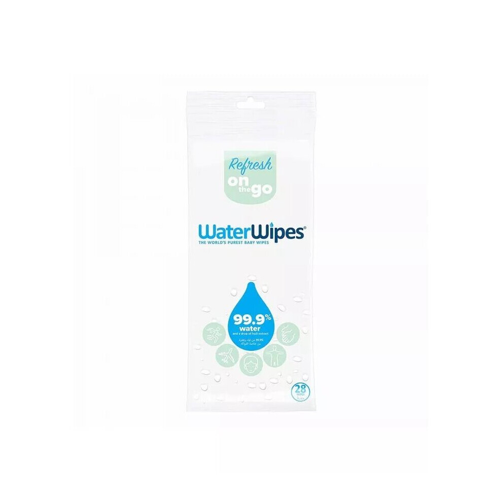 WaterWipes Sport & Travel Wipes 28's