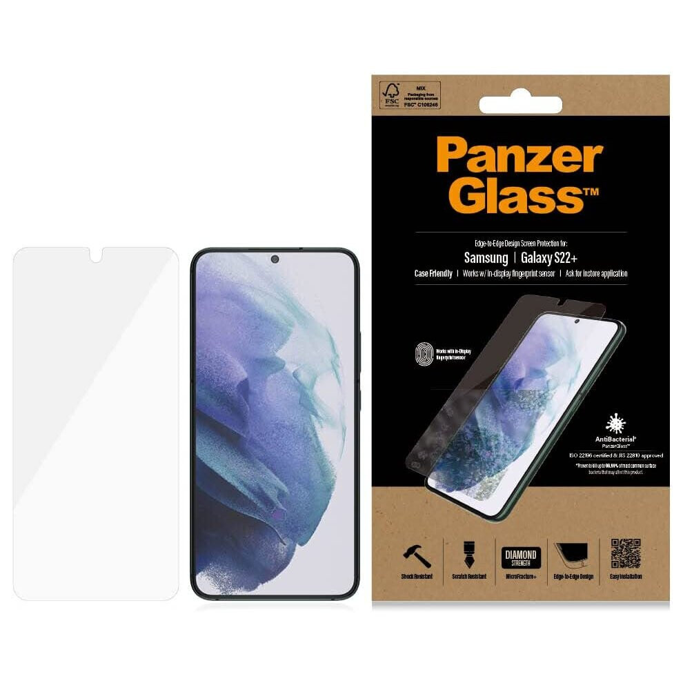 Samsung Panzer Glass Screen Protector For Galaxy S22 Plus Black - 7294