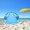 ezi-tach Pacific Breeze Easy Setup Beach Tent Deluxe XL com chÃo extensÃvel 2