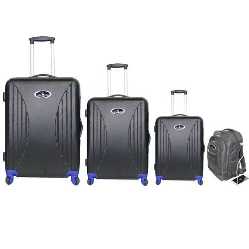 (Combo of 4) Rucksack Bag + Cabin Suitcase + Medium + Large Suitcase