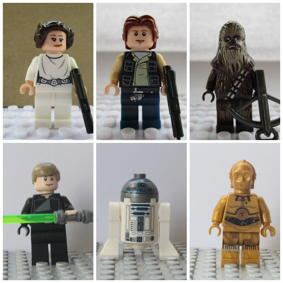 Star Wars Custom Lego Mini Figures Toys Han Solo Luke Chewbacca R2D2