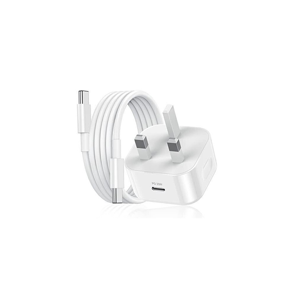 (PD Plug and Cable) For iPhone 14 13 11 Pro Mini XR XS MAX Fast Charging USB-C PD Plug Charger Cable