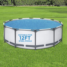 (FOR 12FT STEEL POOL) Solar Pool Cover for 8, 10, 12 & 15ft Inflatable Fast Set Paddling Swimming Pool