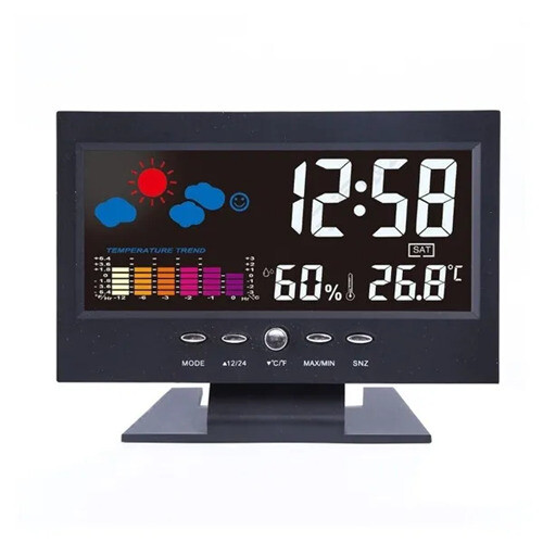 LCD Screen Digital Backlight Snooze Alarm Clock 1