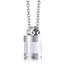 Unisex 3 Colors Stainless steel Hourglass Glass Cremation Jewelry Urn Necklace for Ashes Urn Cremation Jewelry Keepsake Memory