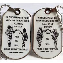 10pcs Men's Brother's Dog tag To My Brother Stainless steel Pendant Necklace Friendship Gift Birthday Gift Boys Man Jewerly
