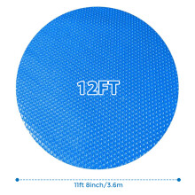 (12Ft Pool Cover (Steel Pool)) Solar Pool Cover for 8, 10, 12 & 15ft Fast Set Inflatable Paddling Swimming Pool