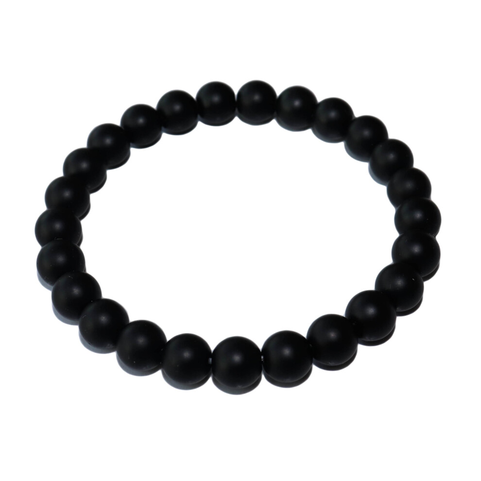 8MM Natural Stone Bracelet For Men Antique Crown Agates Stone Pearl Couple Bracelets Gift Jewelry Male