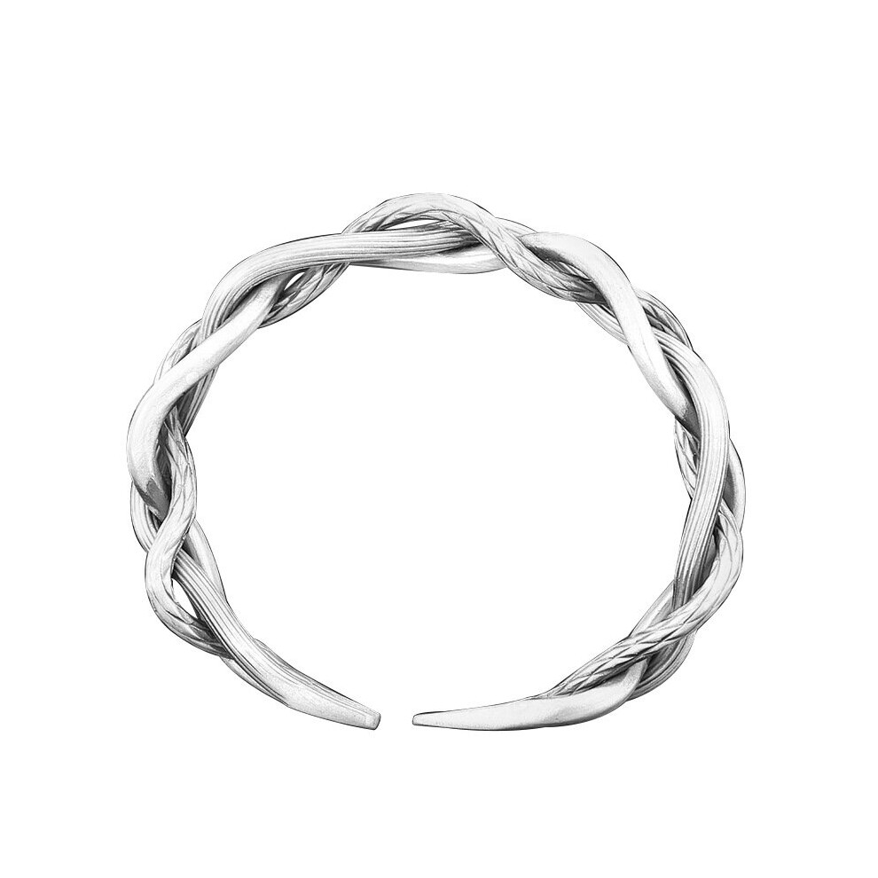 XIYANIKESilver Retro Three-strand Twist Bracelet Light All-match Couple Jewelry Adjustable Opening-image-OPC-PBRD92Y-NEW