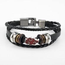 HEYu Anime Braid Leather Bracelets Bangles Cartoon Character Alloy Bracelet Wristband Cosplay Jewelry