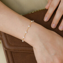 Streetwear Pearl bracelets Silver Beads Chain For Womens Goth Chain On The Hand Charm Jewelry Kpop