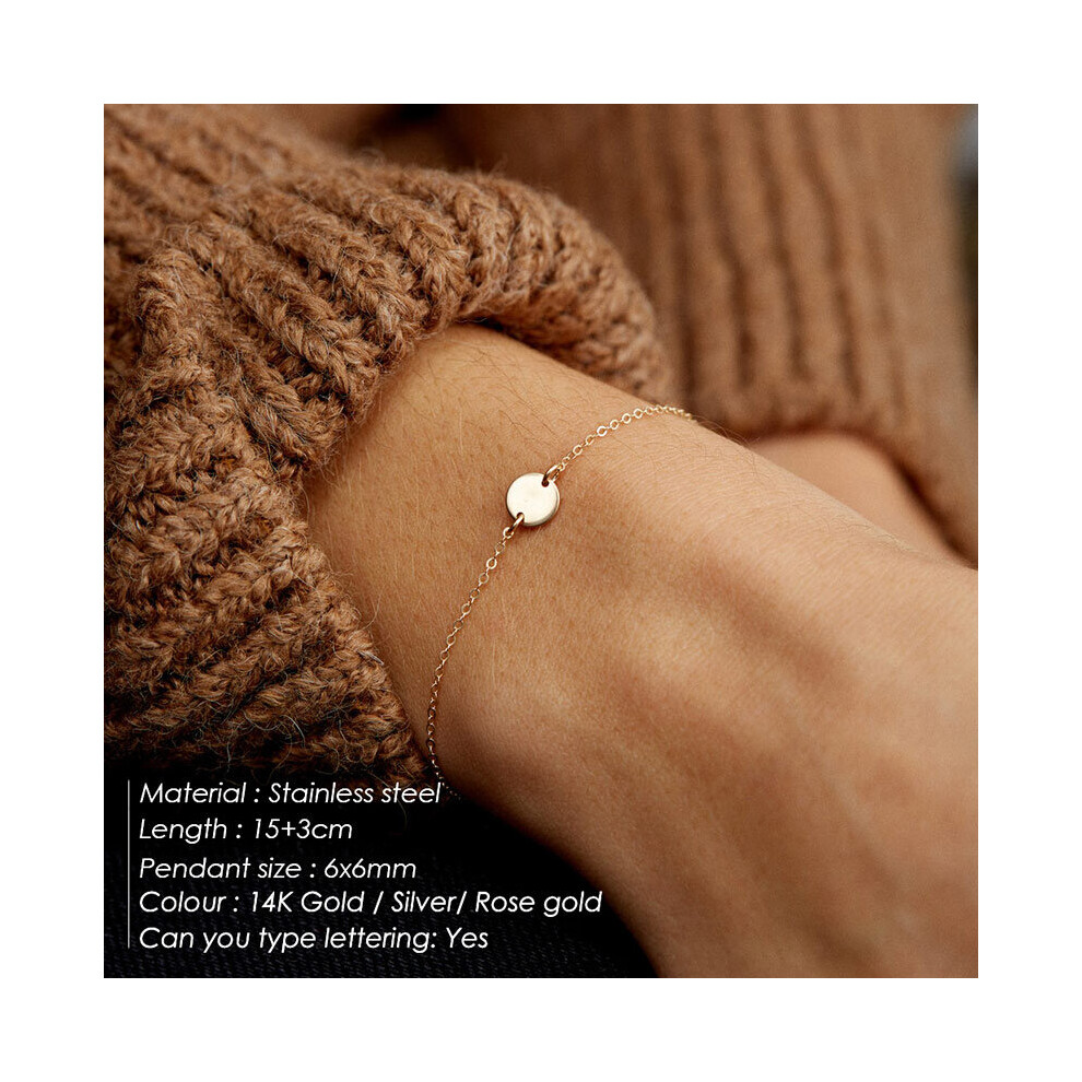 (Green) eManco 316 Stainless Steel Bracelets for Women Adjustable Chain Charm Bracelets Women Minimalist Round Bracelet Jewellery-image-OPC-PBRDBK6-NEW