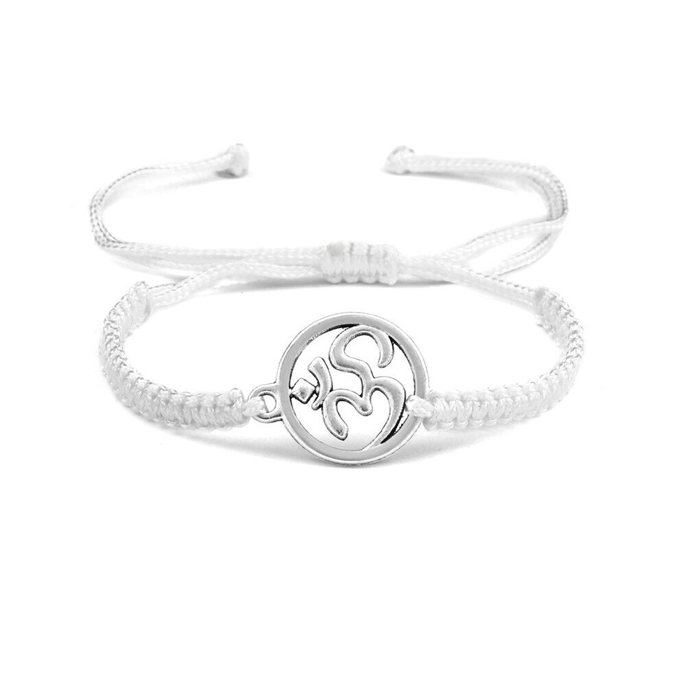 Bracelet OM Symbol Charm Red Braided Rope String Adjustable Bracelets for Women Men Friendship Lucky Jewelry Gift-image-OPC-PBRDBMQ-NEW