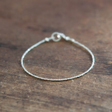 Essential Beaded Tennis Bracelet, Beaded Bracelet in Rose Gold, Pure Silver or Vermeil, minimalist bracelet