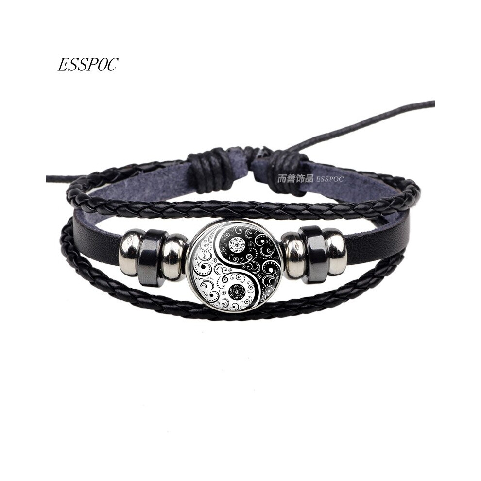 Yin Yang Tai Chi Rope Bracelet and Braided Bracelet Leather Bracelets for Women Men-image-OPC-PBRDC5J-NEW