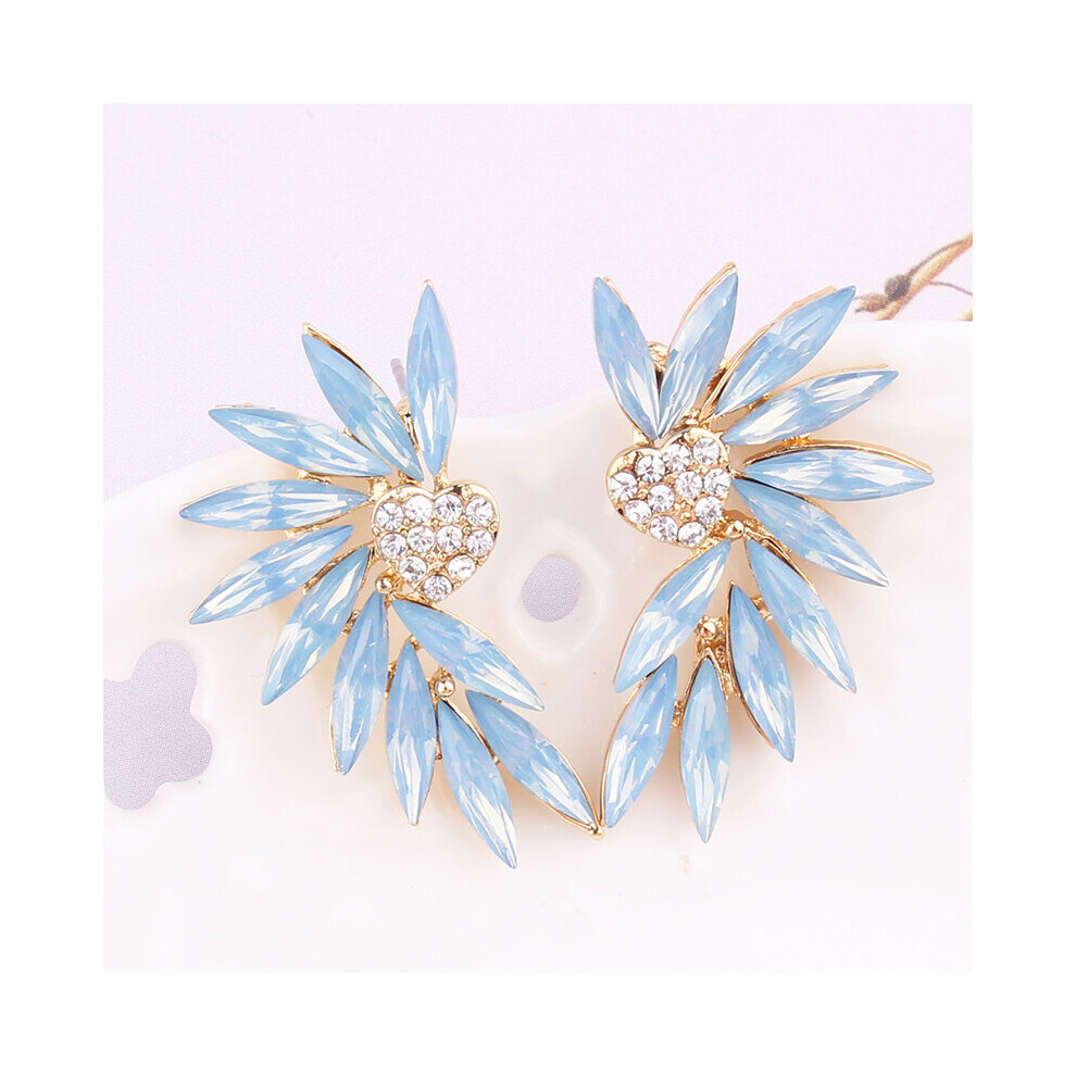 Mitoky 16 Colors Small Heart Wings Stud Earrings Acrylic Crystal Stone Women Piercing Earrings Wedding Jewelry Gift-image-OPC-PBRDCGD-NEW