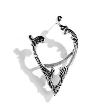 Punk Fairy Ear Cuff Earring Dark Elf Ear Clip No Piercing For Women Goth Halloween Earcuff Jewelry Party Crystal