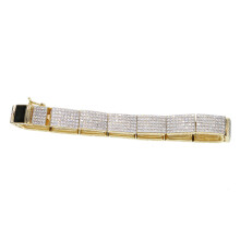 hip hop bling micro pave cz square bead link chain iced out hip hop bling men boy 21cm wedding bracelet bangle men