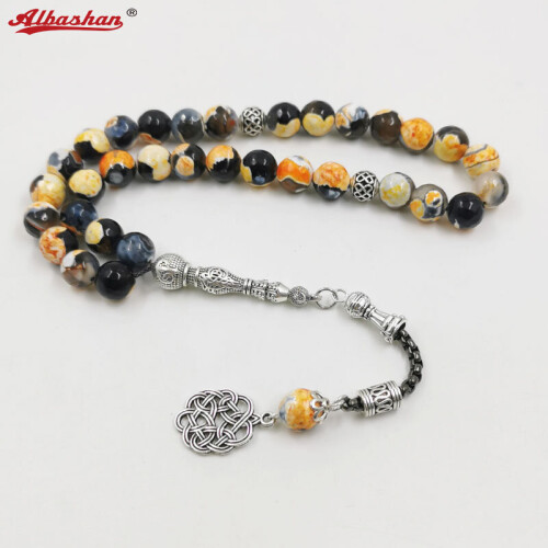 Tasbih Men agates stone muslim prayer beads bracelet misbaha gemstone ...