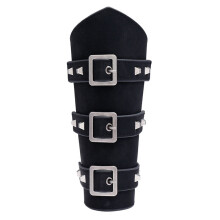 Knight Style Bracer Wide PU Leather Adjustable Cross Strings Arm Armor Arm Gauntlet Steampunk Waistband Unisex Bracer Protective