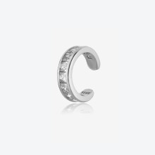925 Sterling Silver Rainbow EarCuff No Piercing Cuffs Piercing Pendiente Rock Punk Colorful Wedding Fine Jewelry