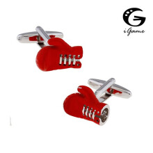 iGame Arrivo Boxing Cuff Links Guanto da boxe rosso Sport stile camicia gemelli per gli uomini