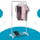 (White) AAMEN Clothes Rail with Wheels & Adjustable Rack Clothes 5