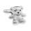 Men's Cuff Links Copper Material Silver Teddy Bear Cufflinks & Retail 4