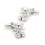 Men's Cuff Links Copper Material Silver Teddy Bear Cufflinks & Retail 5