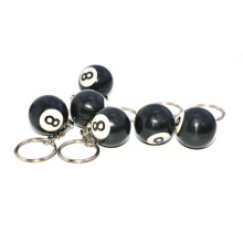 Creative Billiard Pool Keychain Table Ball Key Ring Lucky NO.8 Key Chain 32mm Resin Ball Jewelry Gift