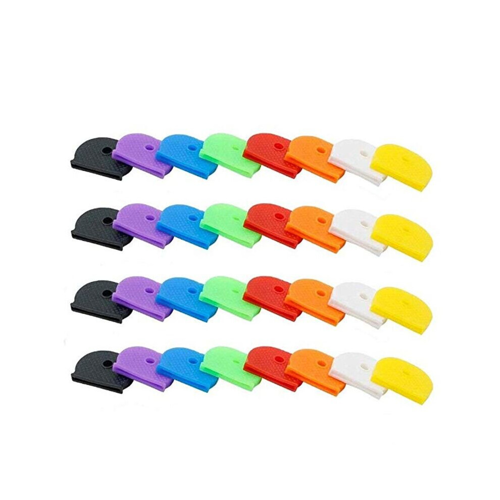 32Pcs Key Cap Tags Label Id Silicone Coding Key Identifier Cover 8 Colors 885485377157