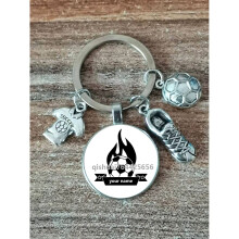 Football Diy Name Keychain Play Football Boy Keychain, Diy Private Keychain For Football