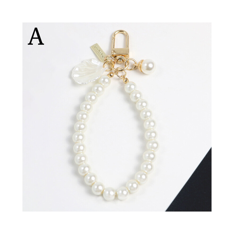 1Pc Bag Pendant Keychain Mobile Phone Case Chain Pearl String Bag Pendant Decoration Accessory Diy Buckle Ring Hook Key Holder 885485384544