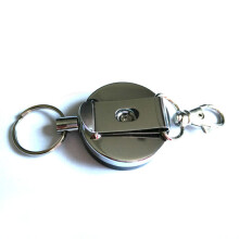 Resilience Steel Wire Rope Elastic Keychain Sporty Retractable Alarm Key chain Anti-lost telescopic key ring Keys trinket J0435