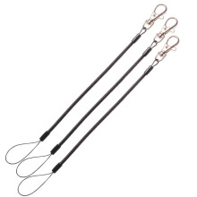 3 PCS/LOT Plastic Elastic Stretch Keychain Ring for Fishing Coil Stretch Lanyard Spring Coil Lobster Clip Keychain