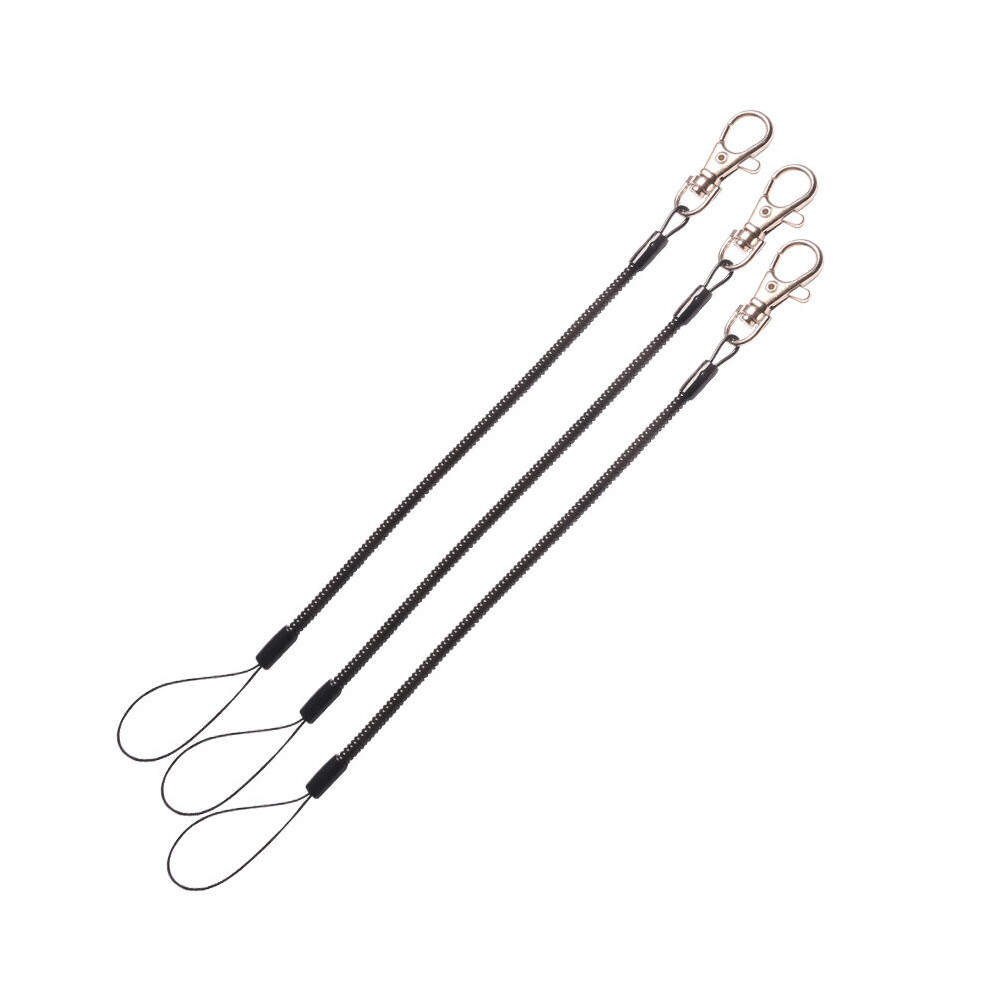 3 Pcs/Lot Plastic Elastic Stretch Keychain Ring For Fishing Coil Stretch Lanyard Spring Coil Lobster Clip Keychain 885485410465