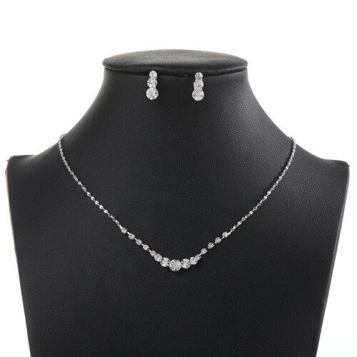 Silver prom hot sale jewelry set