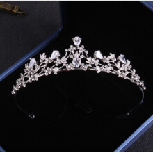 Cubic Zirkonia Crown Tiara Kaulakoru Korvakorut Set Naisten häät korut asetettu morsian Zirkoni kruunut CZ korut Bijoux
