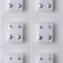 24Pcs Steel Surgical Piercing Ear Stud Earrings for Piercing Gun Tool