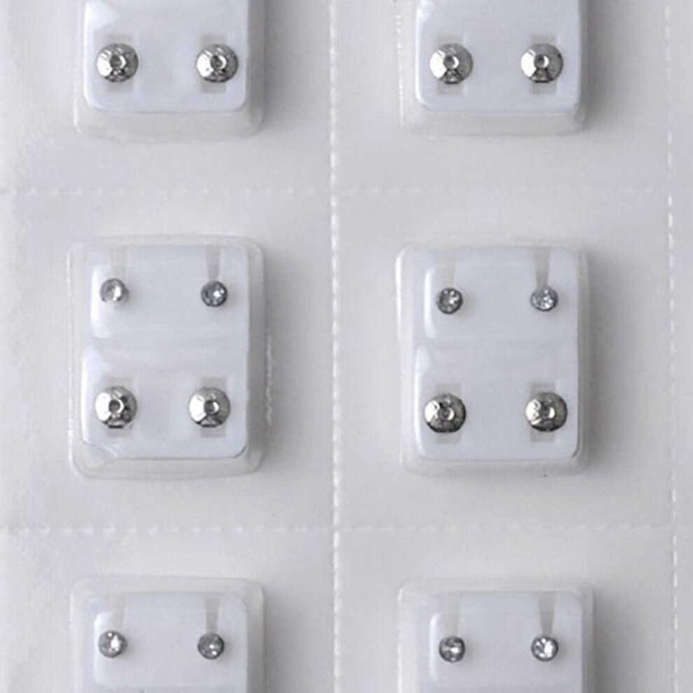 Multicoloured 24Pcs Steel Surgical Piercing Ear Stud Earrings For Piercing Gun Tool