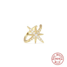 925 Sterling Silver Ear Cuff Earrings For Women Charming Zircon Clip On Earrings earcuff Jewelry Without Piercing 1 pcs