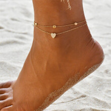 Anklet Ladies Anklet Jewelry Summer Beach Anklet Stainless Steel Anklets Love Heart Charm Ankle Bracelet Bijoux Femme