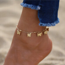 Vintage Bohemian Chain Anklets For Women Girls Butterfly Leg Foot Anklet Bracelet Summer Beach Jewelry