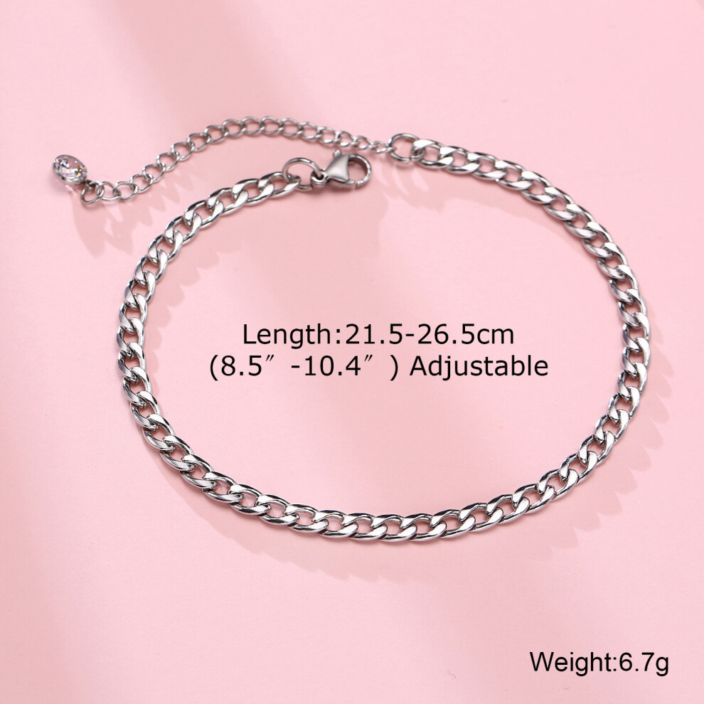 Chain Anklet,Figaro Chain Ankle Bracelet for Men Women,Everyday Dainty Anklet,Adjustable