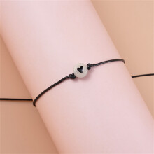 Luminous Acrylic Bead Anklets Bracelets For Women Girls Adjust Summer Beach Heart Rope Chain Anklet Bracelet Foot Jewelry