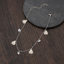 Nextvance Zircon Anklet Stainless Steel Hand Cat Tree Anklets For Women Girl Child Anniversary Birthday Jewelry Gift