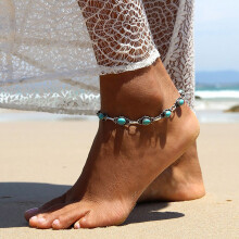 Vintage Turquoise Anklet For Girls Style Beach Anklet Bracelet Jewelry Anklet Adjustable Size Mom Bracelet