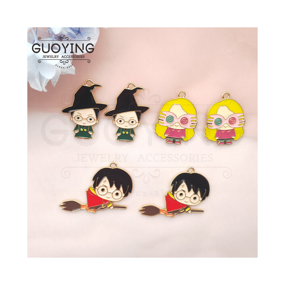 10pcs Alloy Drip Charm Anime Character Magic Academy Earring Pendant DIY  Keychain Necklace Charms for Bracelet Making on OnBuy