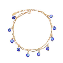 EVIL EYE Ankle Bracelet Adjustable Leg Chain Evil Eye Charm Anklet Jewelry for Women Girls BD198