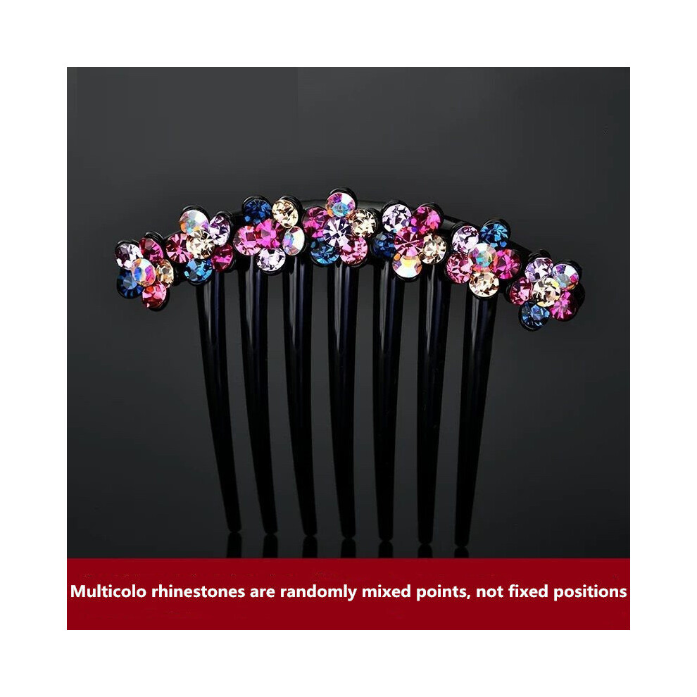 Delysia King Adult temperament Rhinestone Hair Comb versatile seven tooth comb dish hair insert accessories
